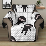 Ninja pattern plaid background Recliner Cover Protector