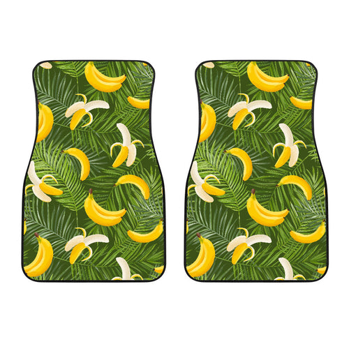 Banana Palm Leaves Pattern  Front Car Mats