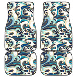 Japanese Wave Pattern Front And Back Car Mats