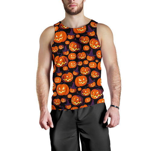 Halloween Pumpkin pattern Men Tank Top
