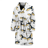 Eagle Pattern Print Design 03 Men's Bathrobe