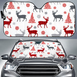 Deer Tree Snowflakes Chrismas Pattern Car Sun Shade