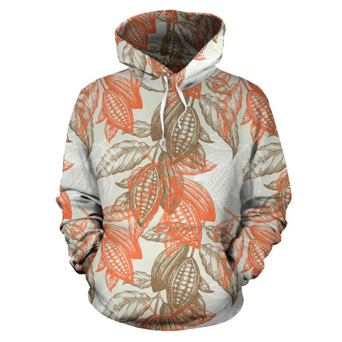 Cocoa Beans Cocoa Tree Pattern Men Women Pullover Hoodie