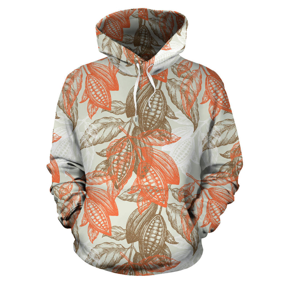 Cocoa Beans Cocoa Tree Pattern Men Women Pullover Hoodie