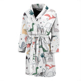 Cute Cartoon Dinosaurs Tree Pattern Men'S Bathrobe