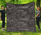 Handwritten Cheese Pattern Premium Quilt
