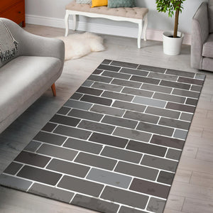 Brick Printed Pattern Print Design 05 Area Rug