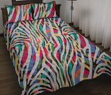 Colorful zebra skin pattern Quilt Bed Set