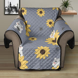 Cute hamster sunflower pattern background Recliner Cover Protector