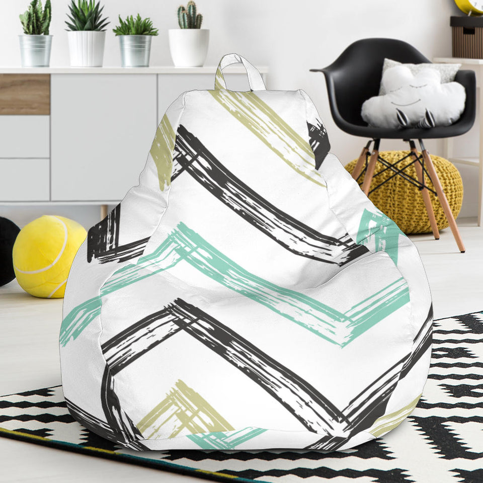Zigzag  Chevron Paint Pattern Bean Bag Cover