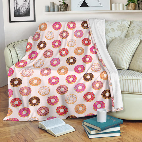 Colorful Donut Pattern Premium Blanket