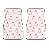 Cute Shiba Inu Dog Apple Pattern Front Car Mats