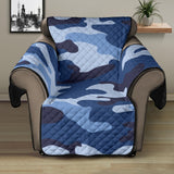 Blue camo camouflage pattern Recliner Cover Protector