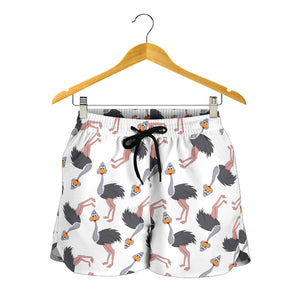 Ostrich Pattern Print Design 02 Women Shorts