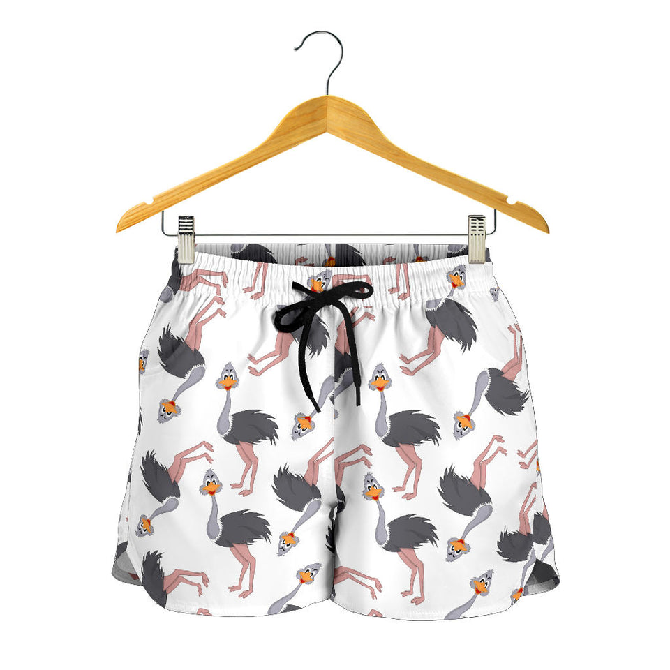 Ostrich Pattern Print Design 02 Women Shorts