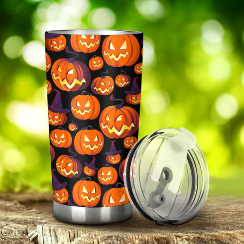 Halloween Pumpkin Pattern Tumbler