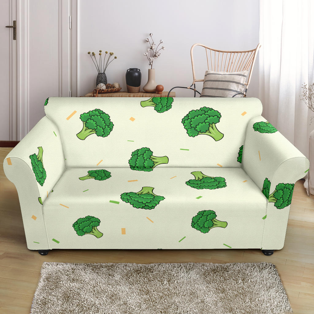 Broccoli Pattern Loveseat Couch Slipcover