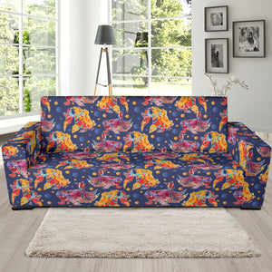 Goldfish Pattern Print Design 05 Sofa Slipcover