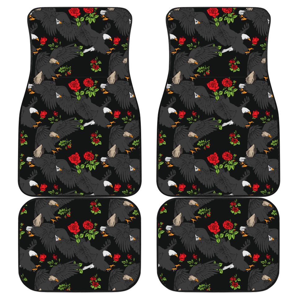 Eagle Pattern Print Design 04 Front and Back Car Mats