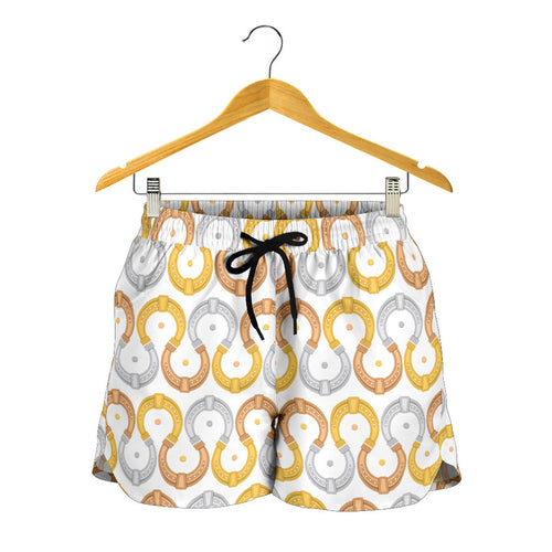 Horseshoes Pattern Print Design 03 Women Shorts