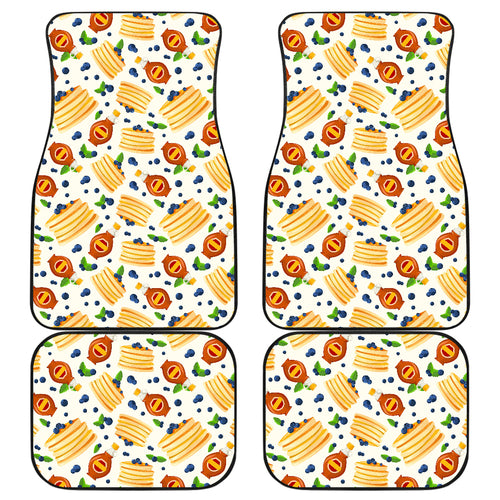 Pancake Pattern Print Design 02 Front and Back Car Mats
