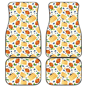 Pancake Pattern Print Design 02 Front and Back Car Mats