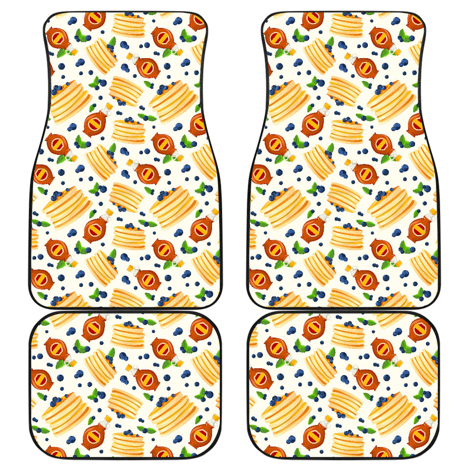 Pancake Pattern Print Design 02 Front and Back Car Mats