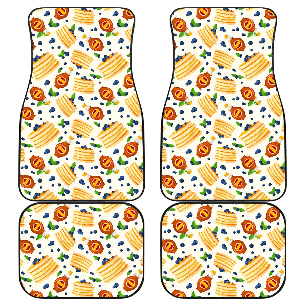 Pancake Pattern Print Design 02 Front and Back Car Mats