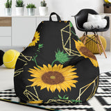 Sunflower Golden Polygonal Shapes Bean Bag Cover