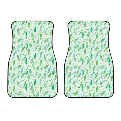 Green Peas Pattern Print Design 01 Front Car Mats