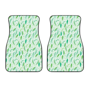 Green Peas Pattern Print Design 01 Front Car Mats