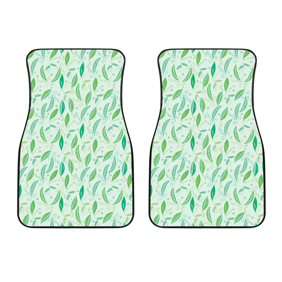 Green Peas Pattern Print Design 01 Front Car Mats