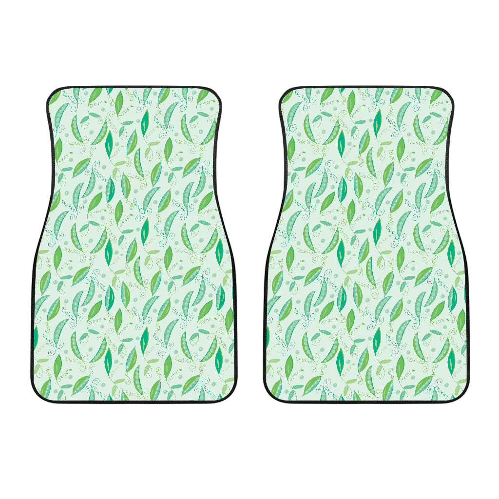 Green Peas Pattern Print Design 01 Front Car Mats