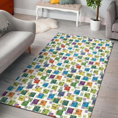 Chemistry Periodic Table Pattern Print Design 05 Area Rug
