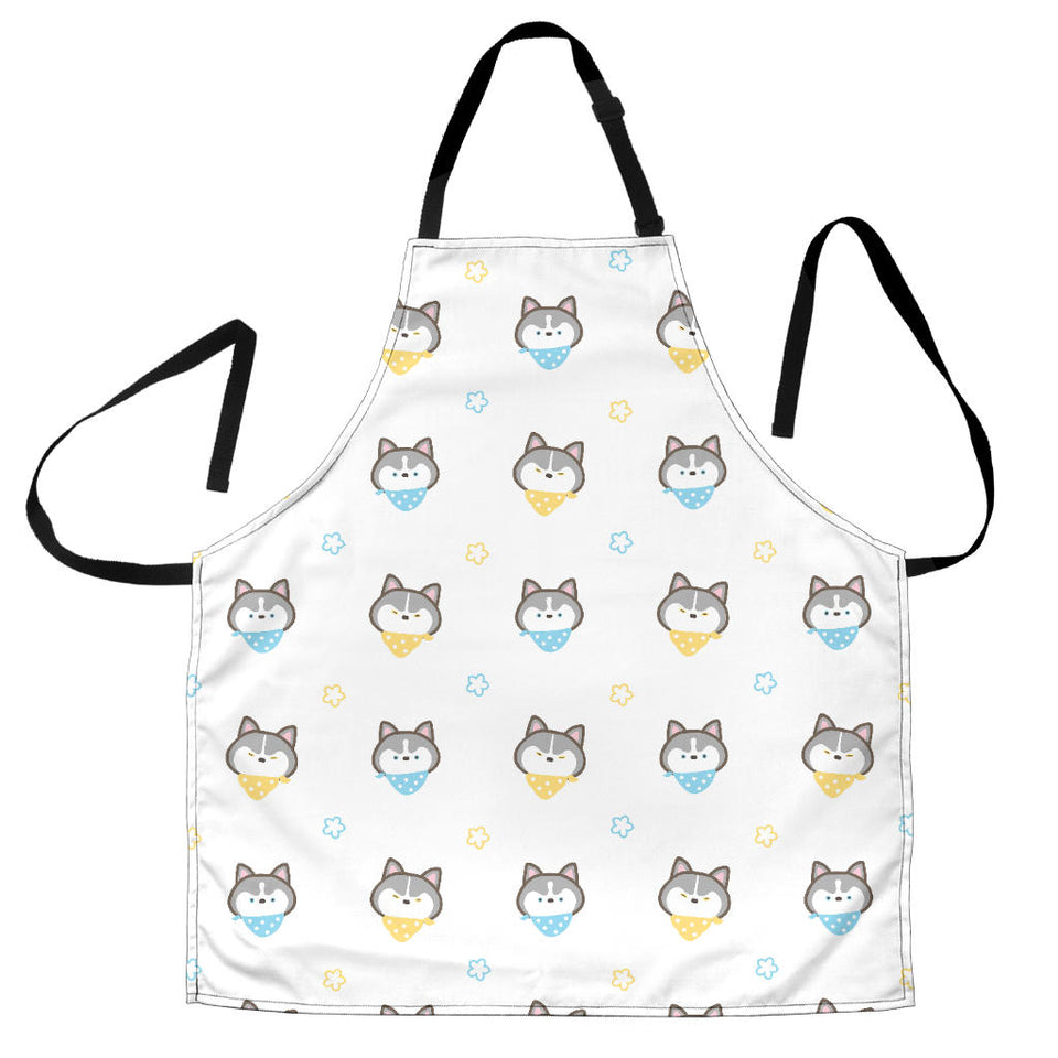 Cute Siberian Husky Pattern Adjustable Apron