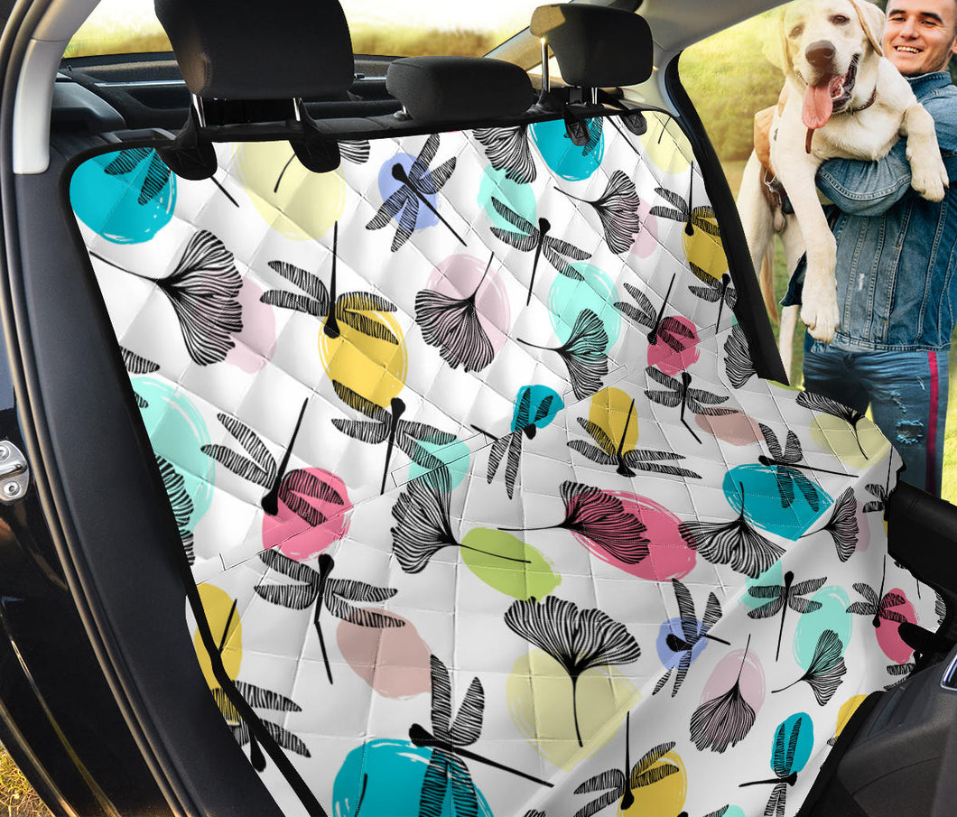 Dragonflies Ginkgo Leaves Pattern Dog Car Seat Covers