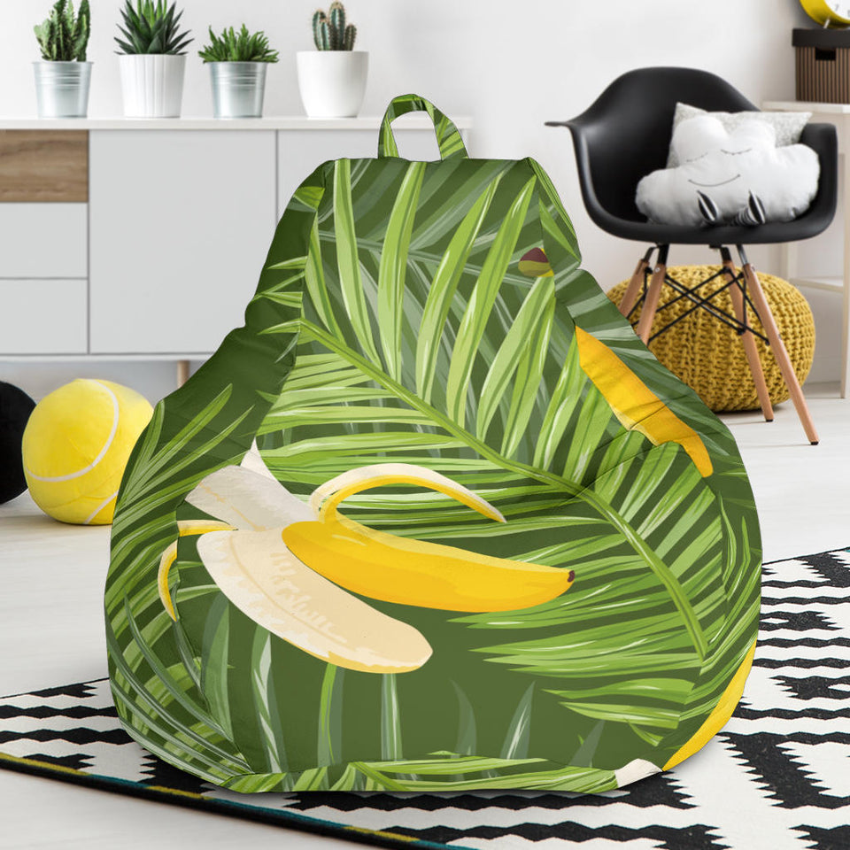 Banana Palm Leaves Pattern Bean Bag Cover