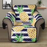 Pineapples pattern striped background Recliner Cover Protector