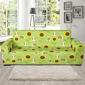 Snail Pattern Print Design 01  Sofa Slipcover