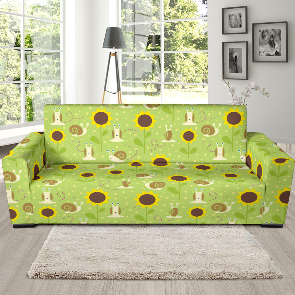 Snail Pattern Print Design 01  Sofa Slipcover