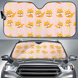 Cute Shiba Inu Dog Pattern  Car Sun Shade