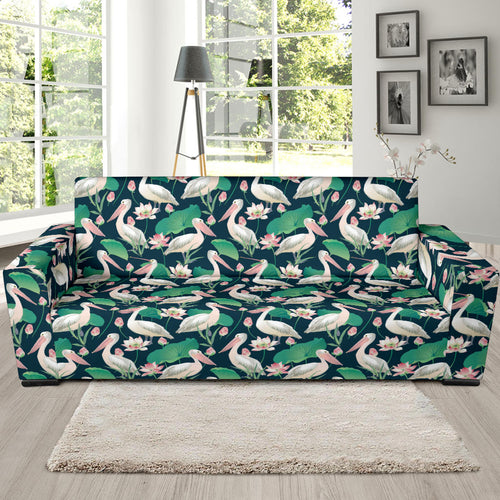 Pelican Pattern Print Design 03  Sofa Slipcover
