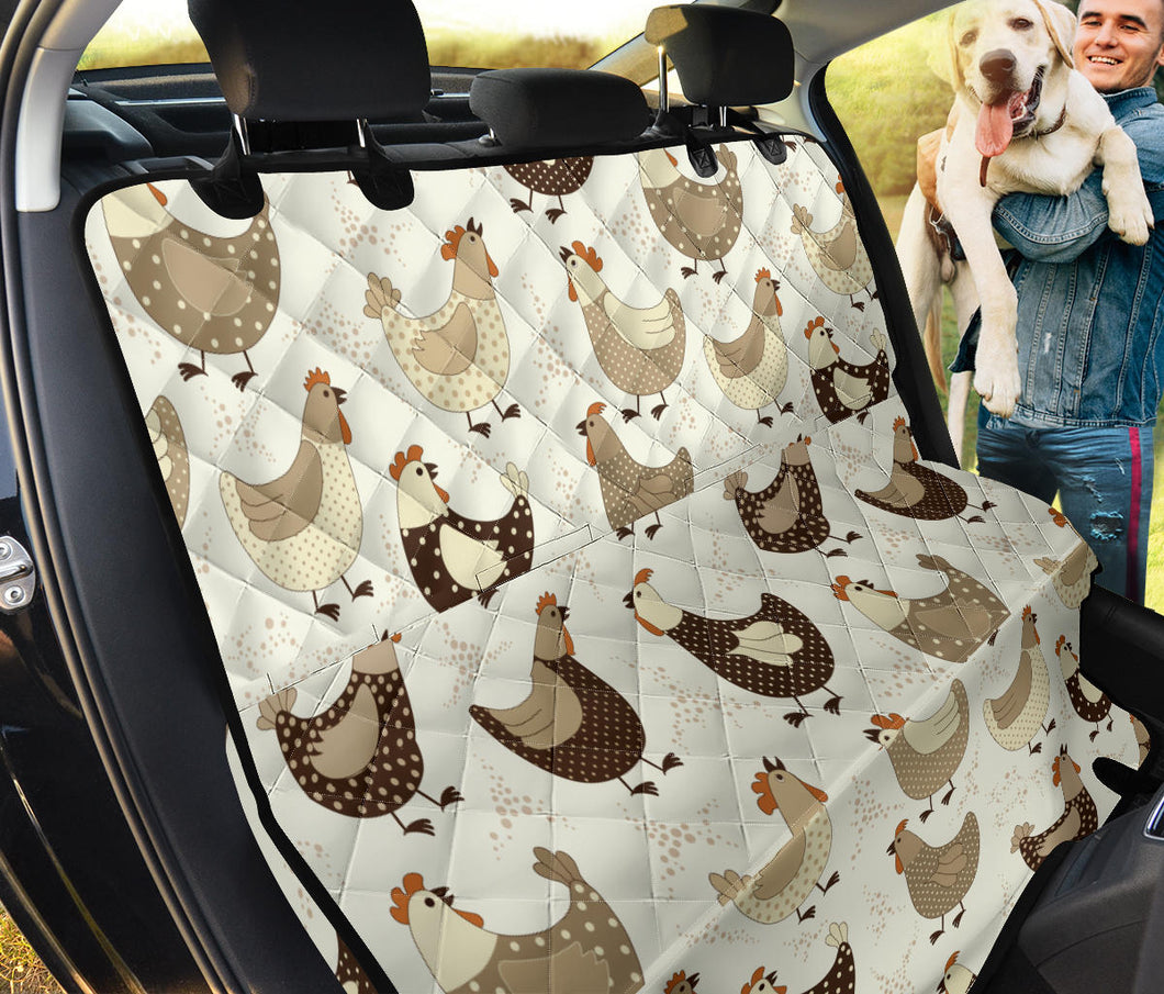 Cute Rooster Chicken Cock Dog Car Seat Covers