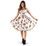 Peanuts Pattern Background Sleeveless Midi Dress