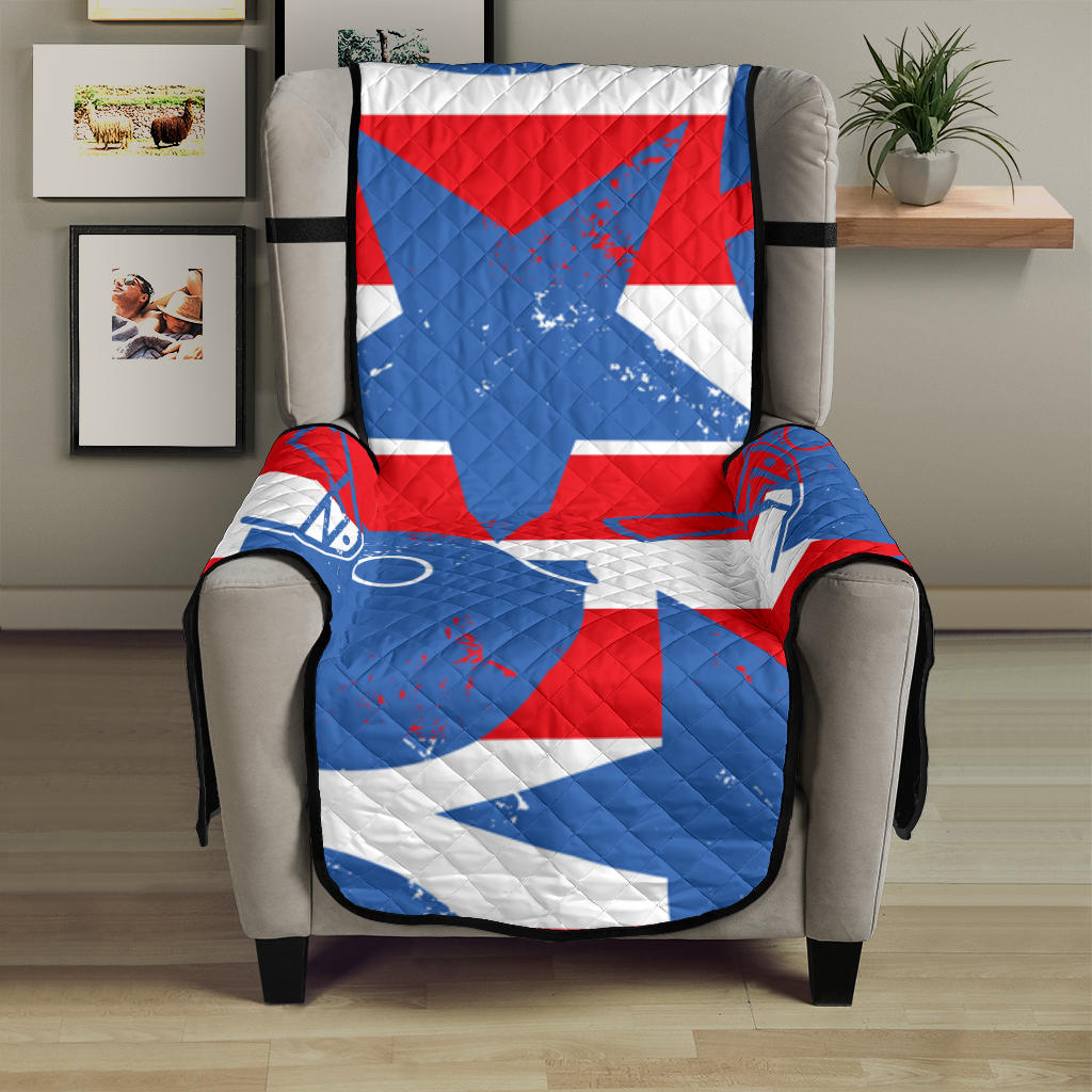 American football ball star stripes pattern Chair Cover Protector