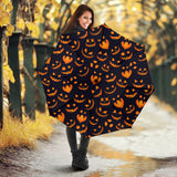 Halloween Pattern Pumpkin Background Umbrella