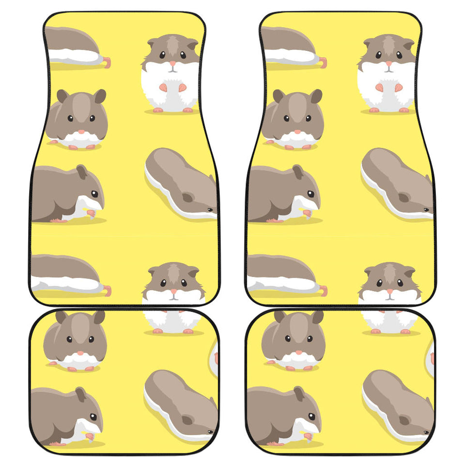Cute Hamster Pattern Front And Back Car Mats