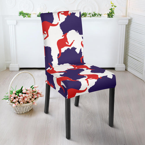 Kangaroo Australian Pattern Dining Chair Slipcover