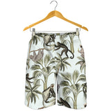 Monkey Sloth Lemur Palm Trees Pattern Men Shorts