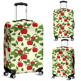 Red Apples Leaves Pattern Luggage Covers